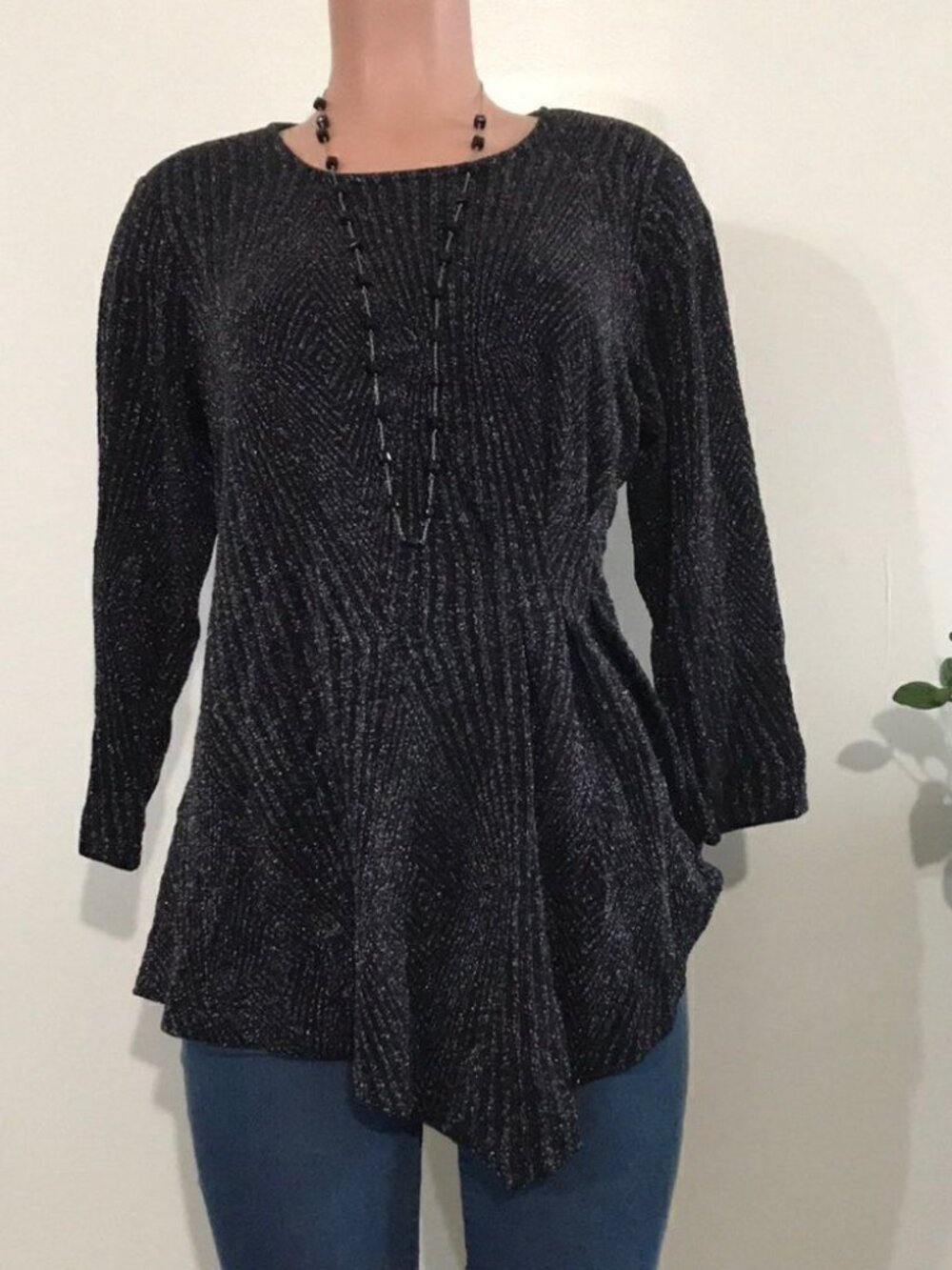 Belle by Kim Gravel Pattern Lurex Top Side Detail